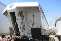 2011 EAST GENESIS HYBRID ALUMINUM FRAMELESS DUMP TRAILER, 34', SPREAD AXLE, ROLLOVER COVER