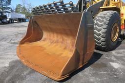 VOLVO L220E LOADER ARTICULATING, VOLVO DSL, POWERSHIFT TRANS, CAB, A/C, LOAD RITE L2180 SCALES, APPR