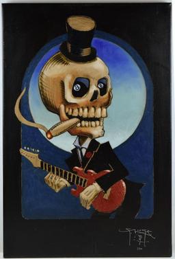 Stanley Mouse Boss Man Eight Balls Painting 2010