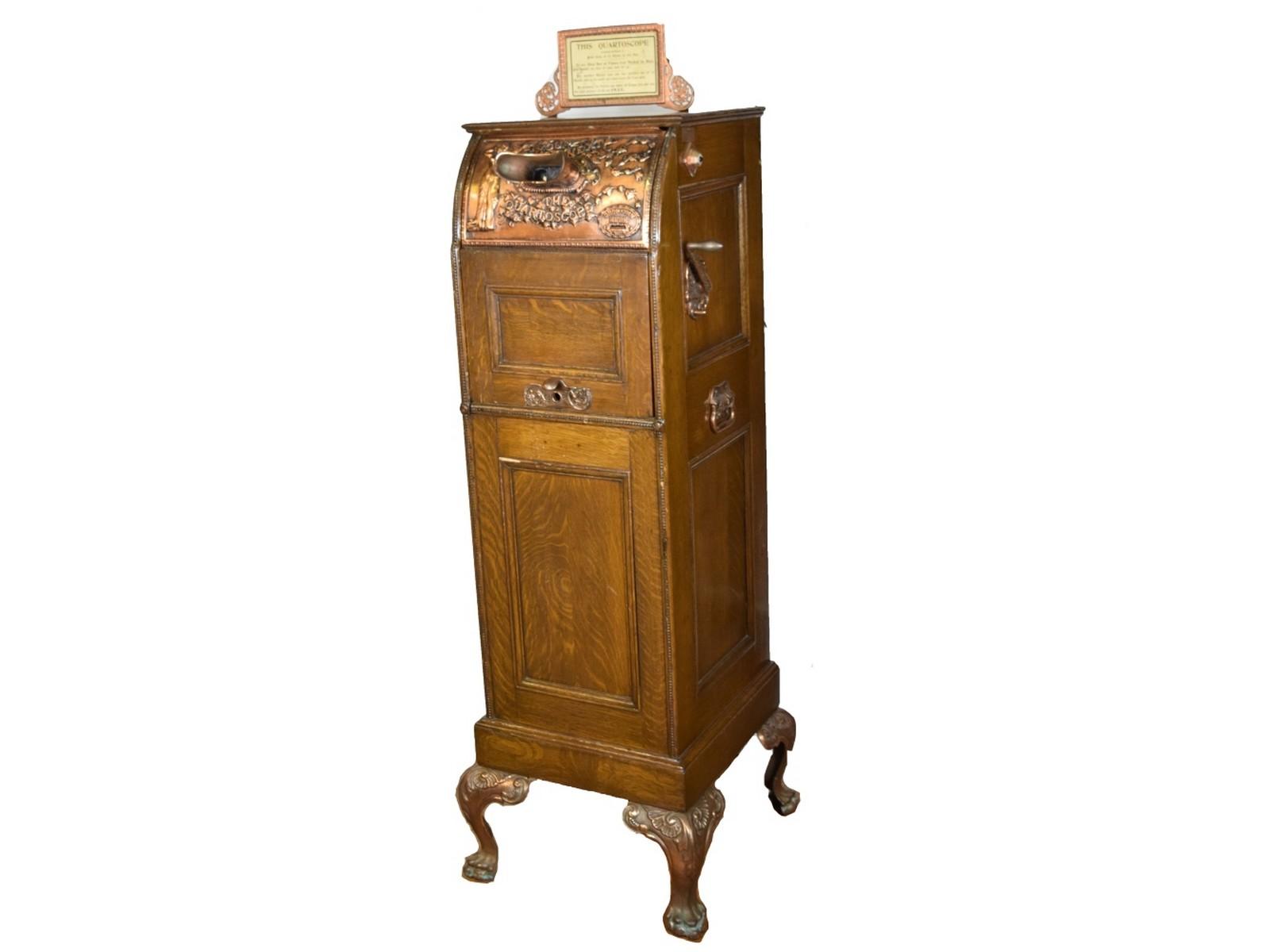 Antique Coin Op Quartoscope 5¢ Arcade Mutoscope