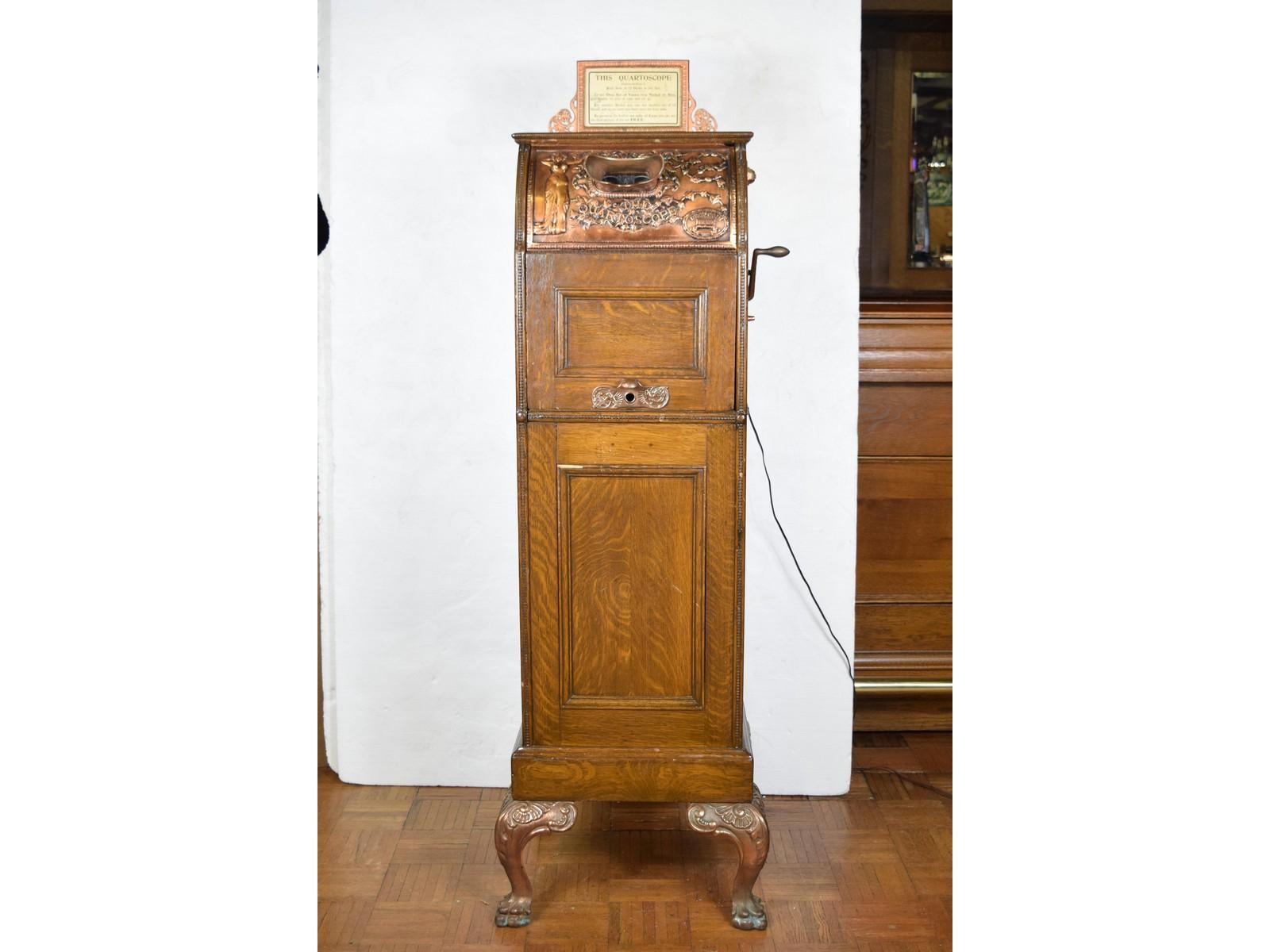 Antique Coin Op Quartoscope 5¢ Arcade Mutoscope