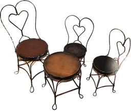 Ice Cream Parlor Style Chairs (4)
