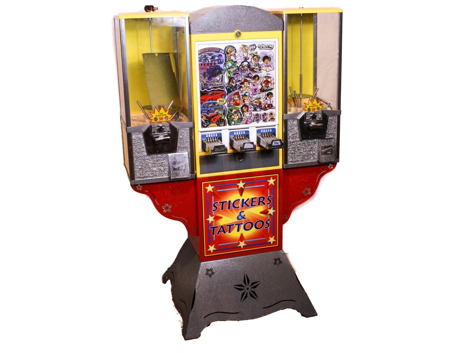 Vintage Style Store Tri-Coin Op Vending Machine