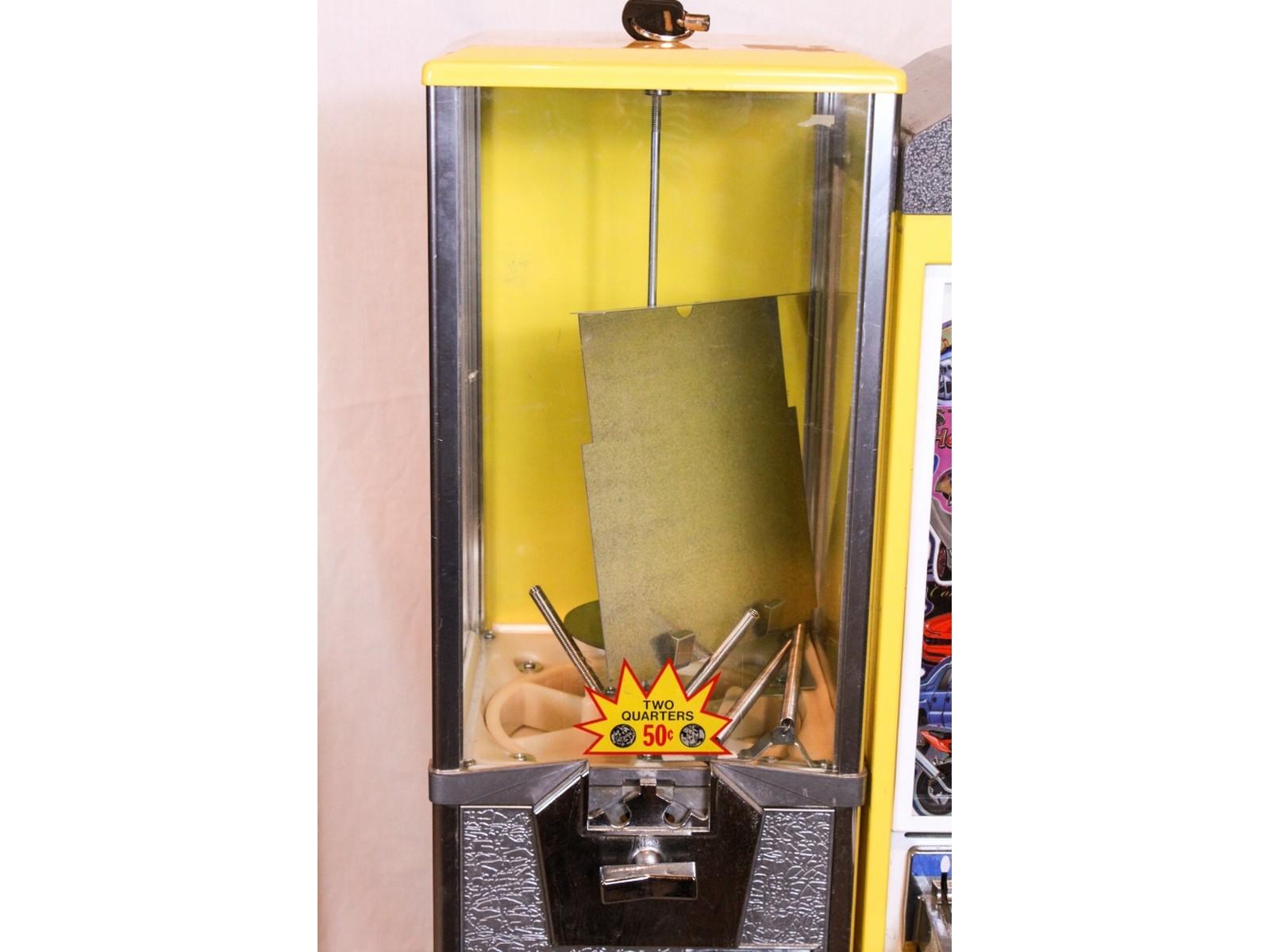 Vintage Style Store Tri-Coin Op Vending Machine