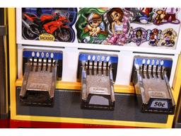 Vintage Style Store Tri-Coin Op Vending Machine