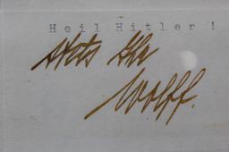 WWII Nazi SS Karl Wolff Signed Document