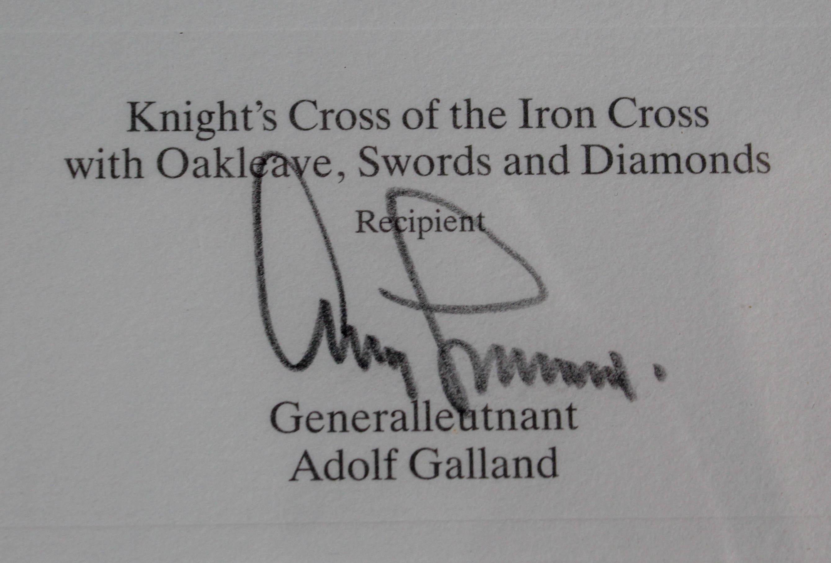 1988 Signed Limited Edition Print of Adolf Galland