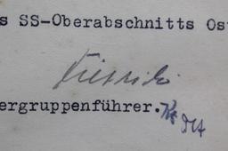 WWII Nazi SS Sepp Dietrich Signed Document