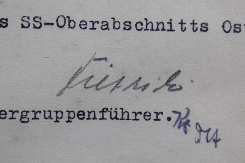 WWII Nazi SS Sepp Dietrich Signed Document