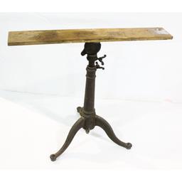 Vintage Industrial Cast Iron Drafting Table Base