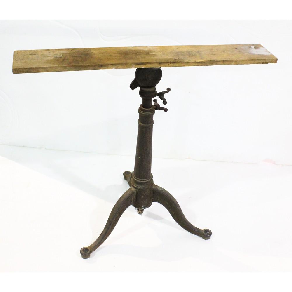 Vintage Industrial Cast Iron Drafting Table Base