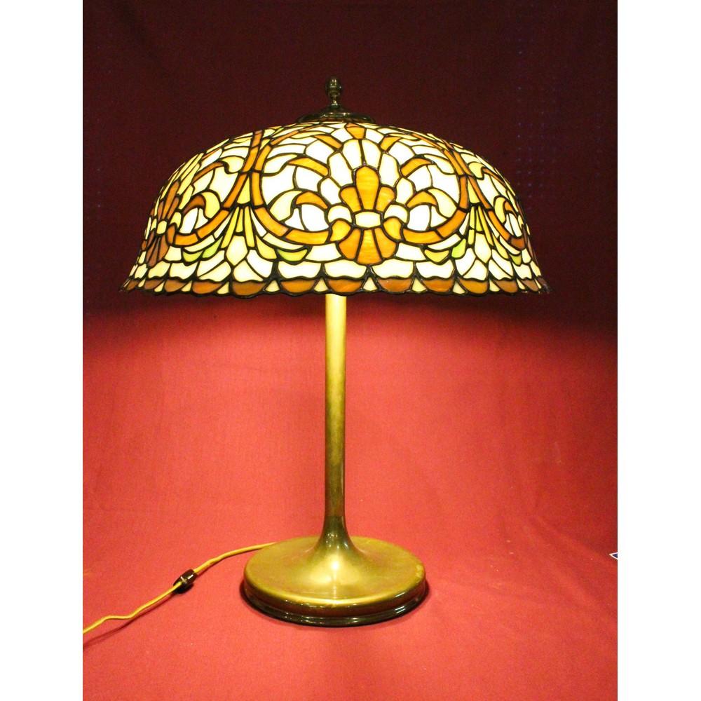 American Leaded Glass Table Lamp
