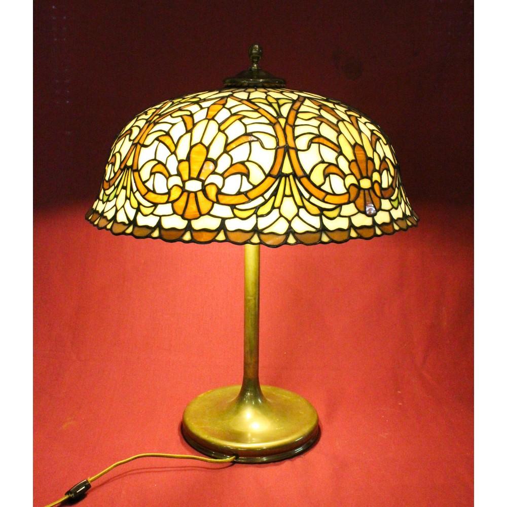 American Leaded Glass Table Lamp