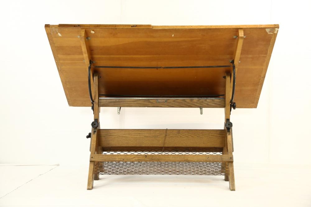 Vintage Oak Hamilton Drafting / Drawing Table