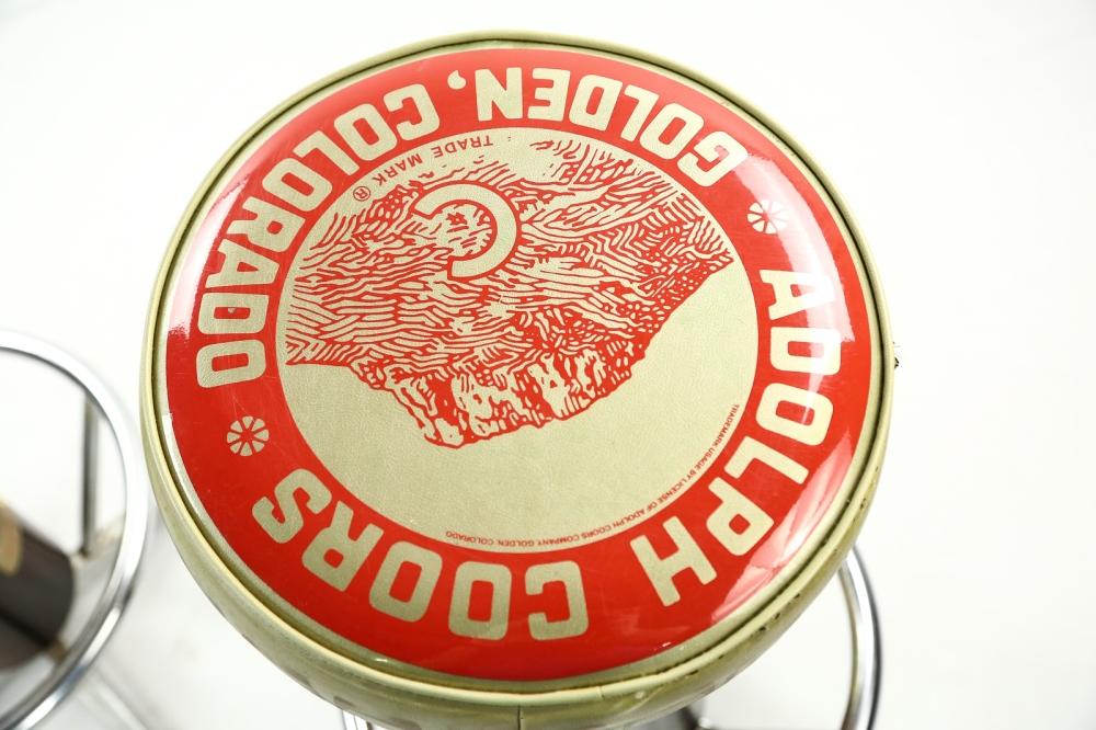 Pair Coors Beer Bottle Bar Stools