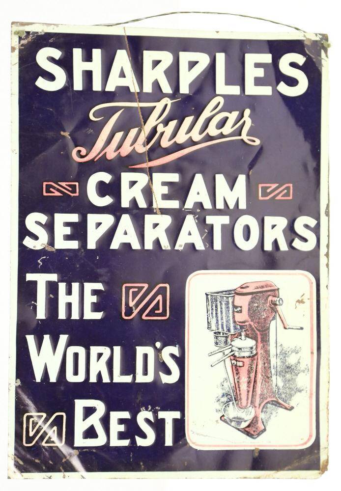 Sharples Cream Separator Tin Tacker Sign