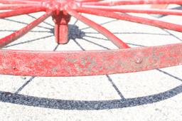Pair of Cast Iron Wagon Wheels