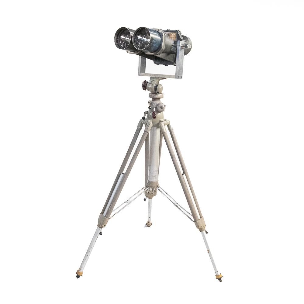 US Navy Mark III Mod 5 Big Eyes Binoculars 20x120 on Heavy Duty Tripod