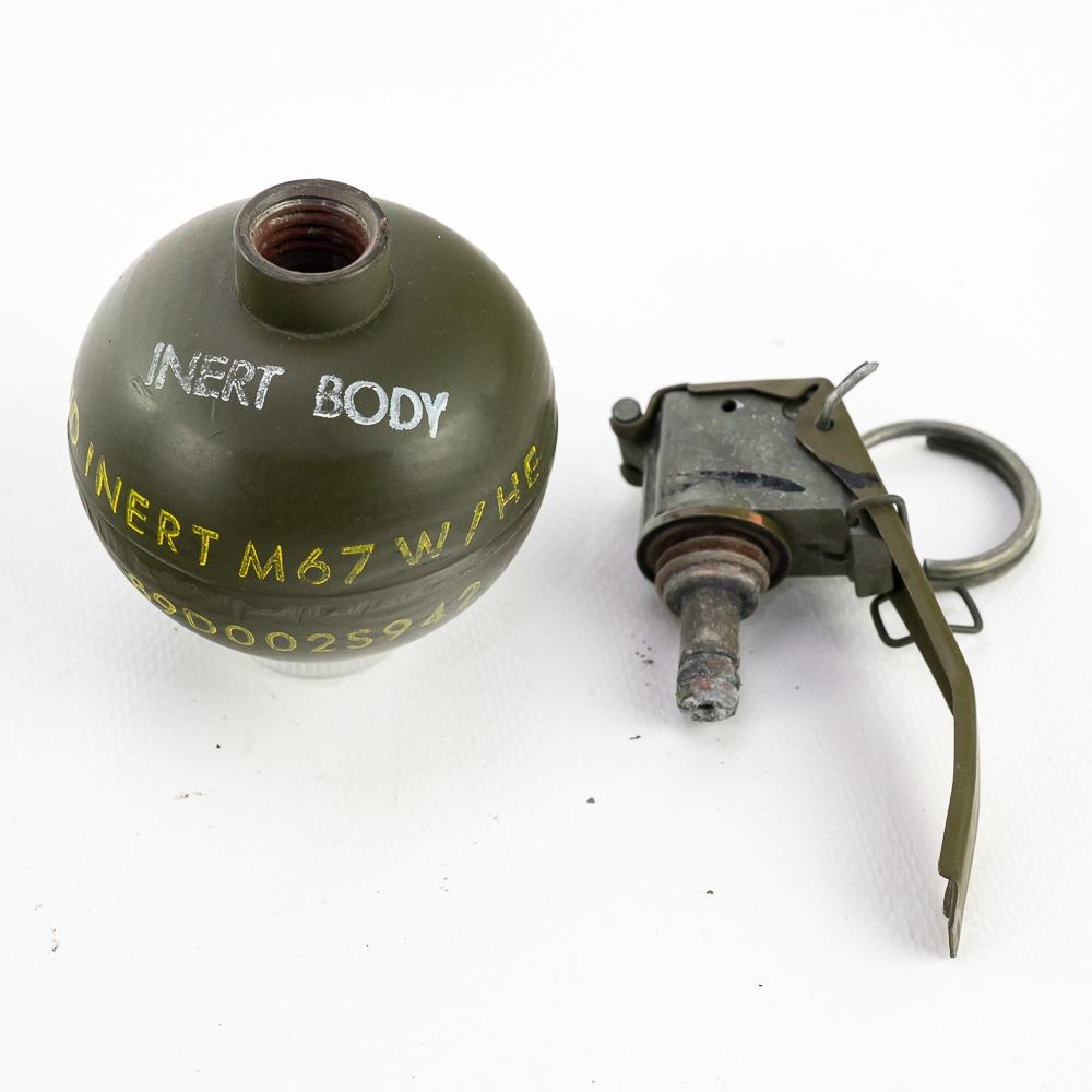 Vietnam-Era US M67 HE Grenade W/Can & Jungle Clip