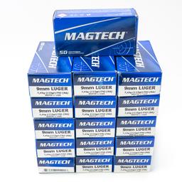 800rds MagTec 9mm 115gr FMJ Ammo