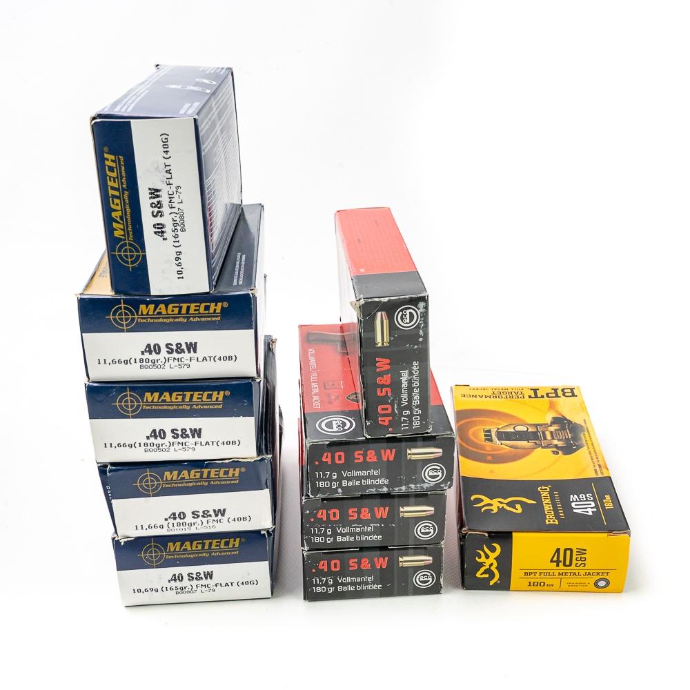 500rds .40S&W 180gr FMJ Ammo