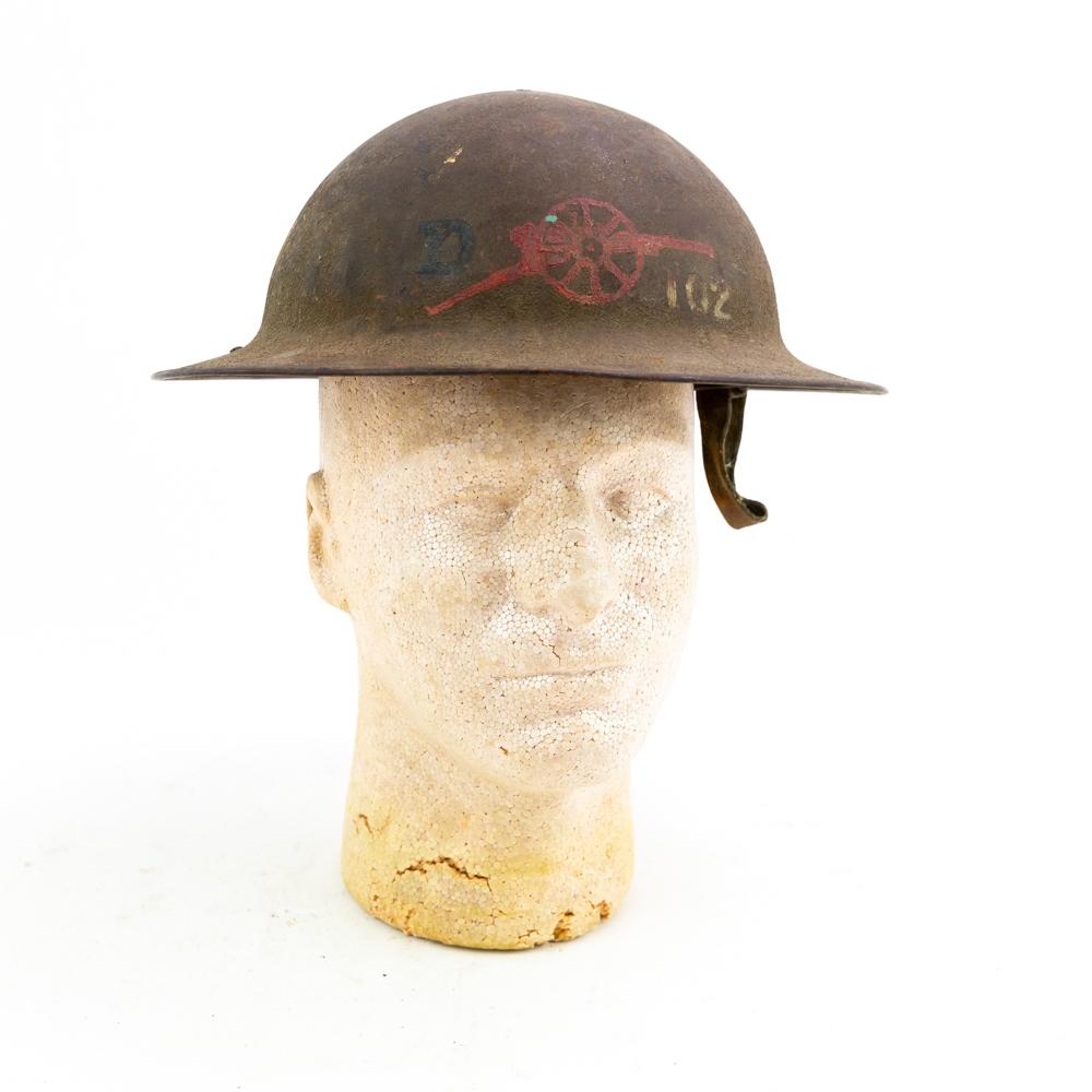 WWI US Painted Helmet-26th Div.102nd FA-Named