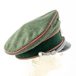 WWII German Army Panzer Officer Visor Hat
