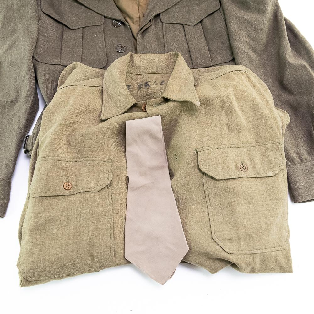WWII US Army EM Ike Jacket Shirt Uniform Lot