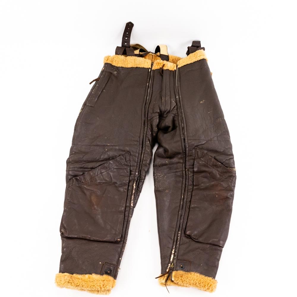 WWII US Navy M-446A Leather Flight Pants Trousers