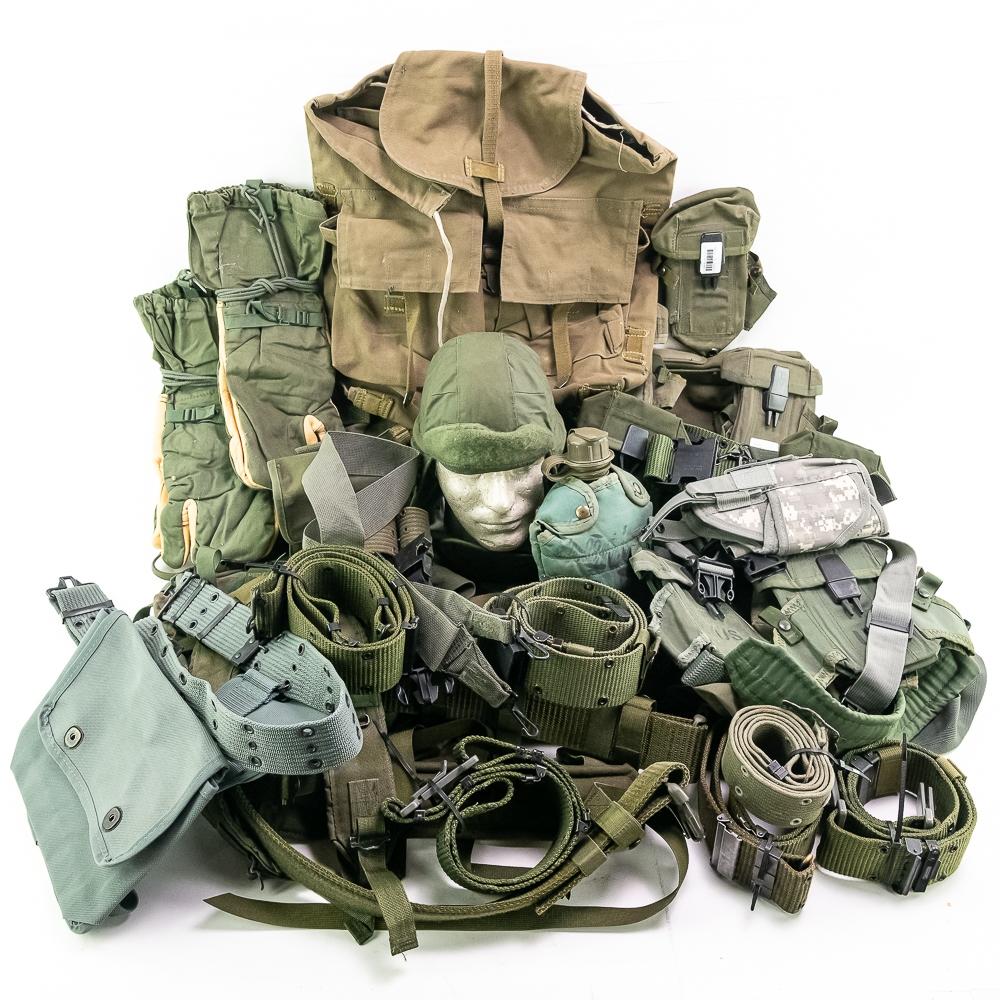 Huge US Army/Italian Police Field Gear Lot (40)