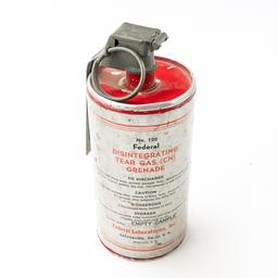 Vintage Federal Labs No. 120 Tear Gas Grenade