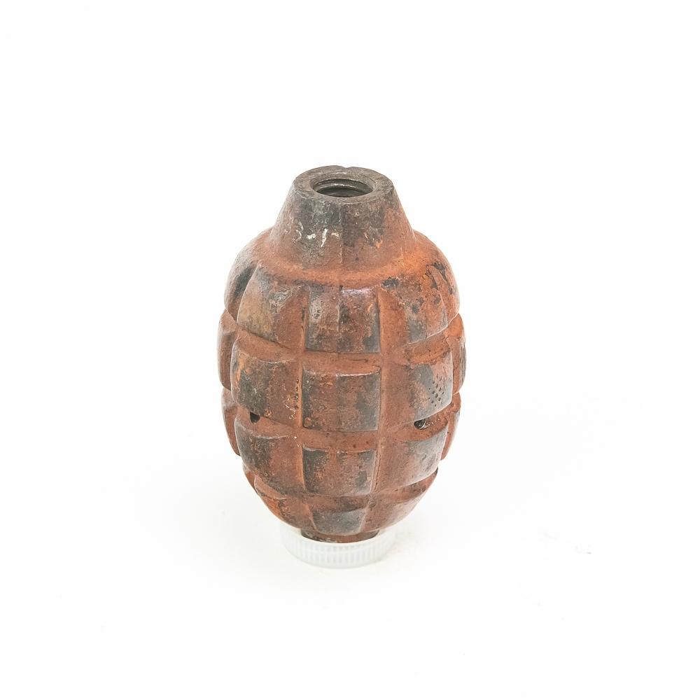 WWI US Mark I Red Practice Grenade W/ N Stamp