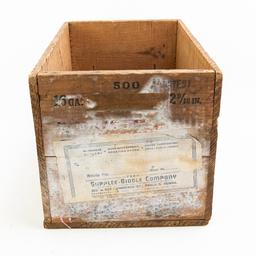 1920s Western World Champion Ammo Wooden Box