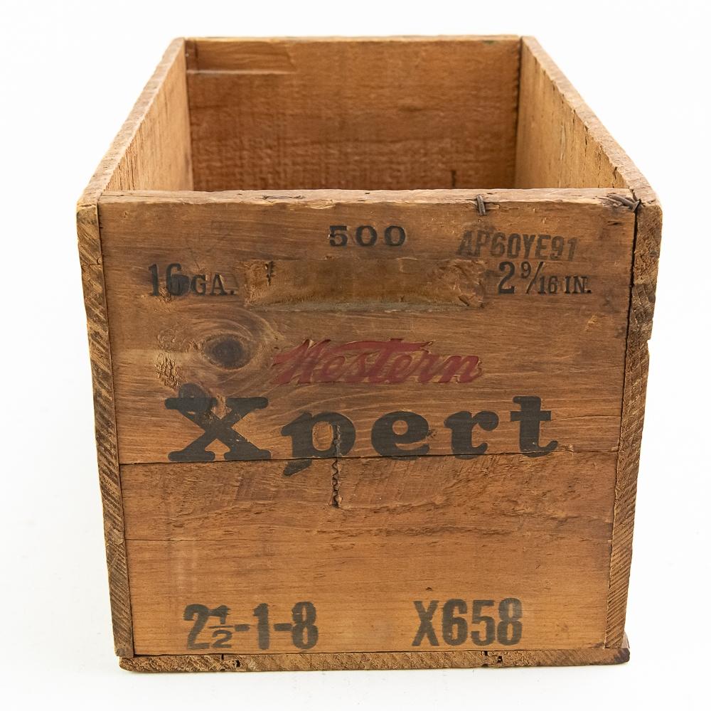 1920s Western World Champion Ammo Wooden Box