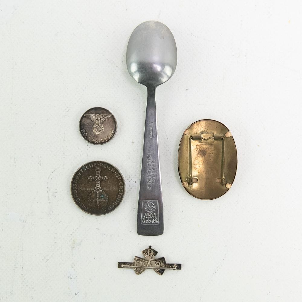 WWI WWII German Silver Coin DAF Spoon Lot