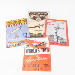 Collection of (4) Post War Air Race Show Programs