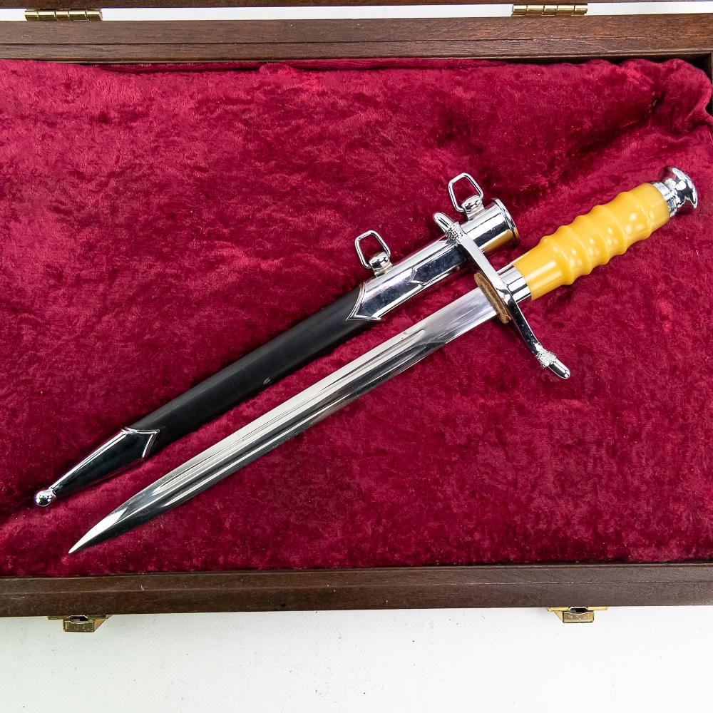 East German Army Officer Dagger In Display Case