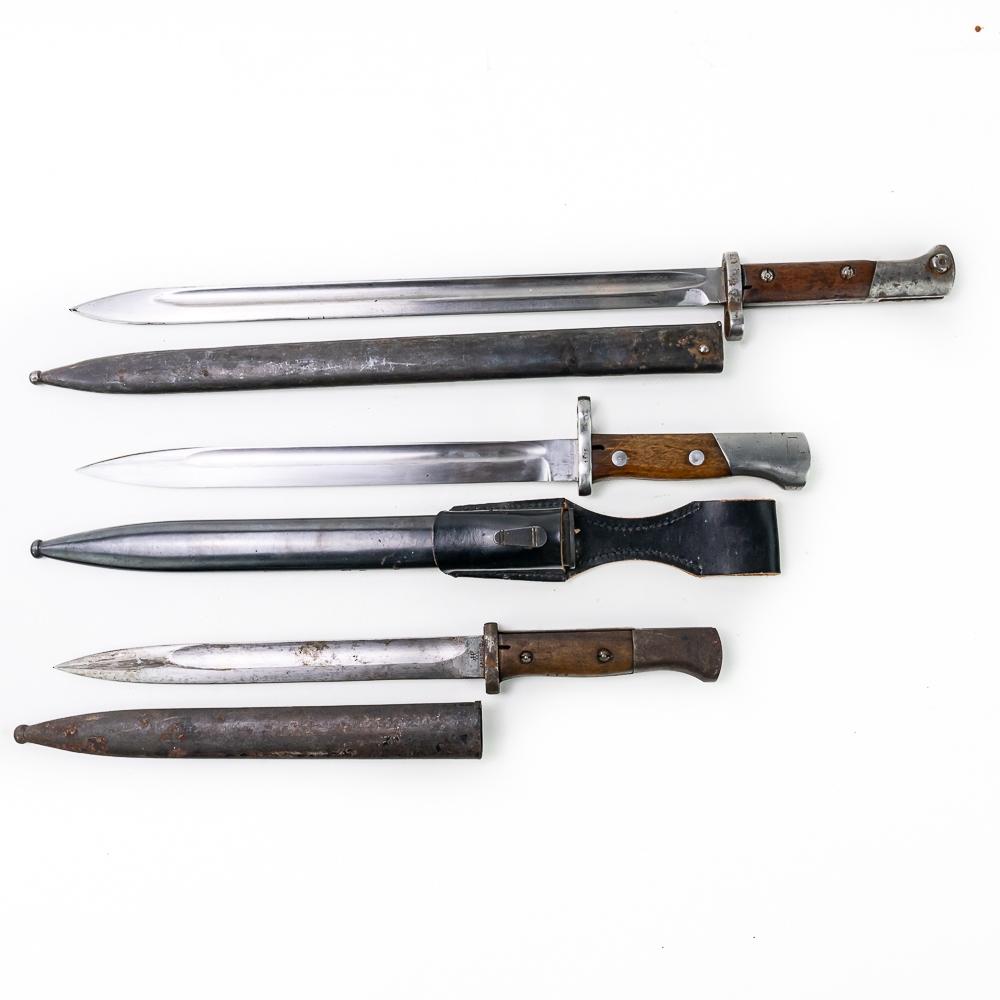 WWI WWII German Czech Unknown Bayonet Lot (3)