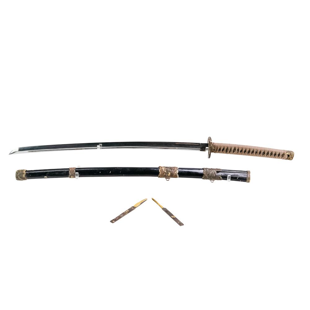 Old Modern Japanese Temple Samurai Katana Sword