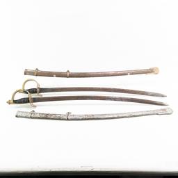 India Indian Talwar Sword Pair (2) Mid 20th Cen