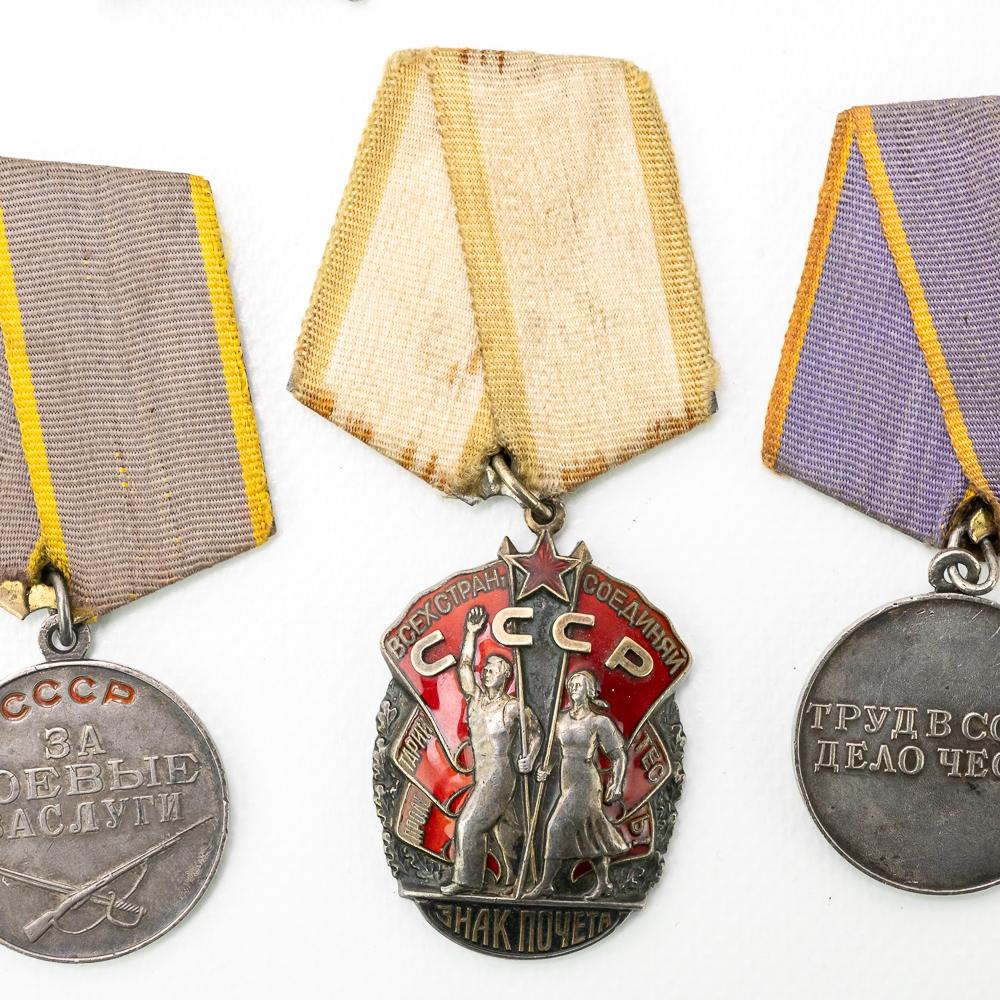 WWII Soviet Russian Medal Lot-Red Star Numbered
