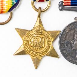 WWI WWII British Miniature Medal Parade Mount