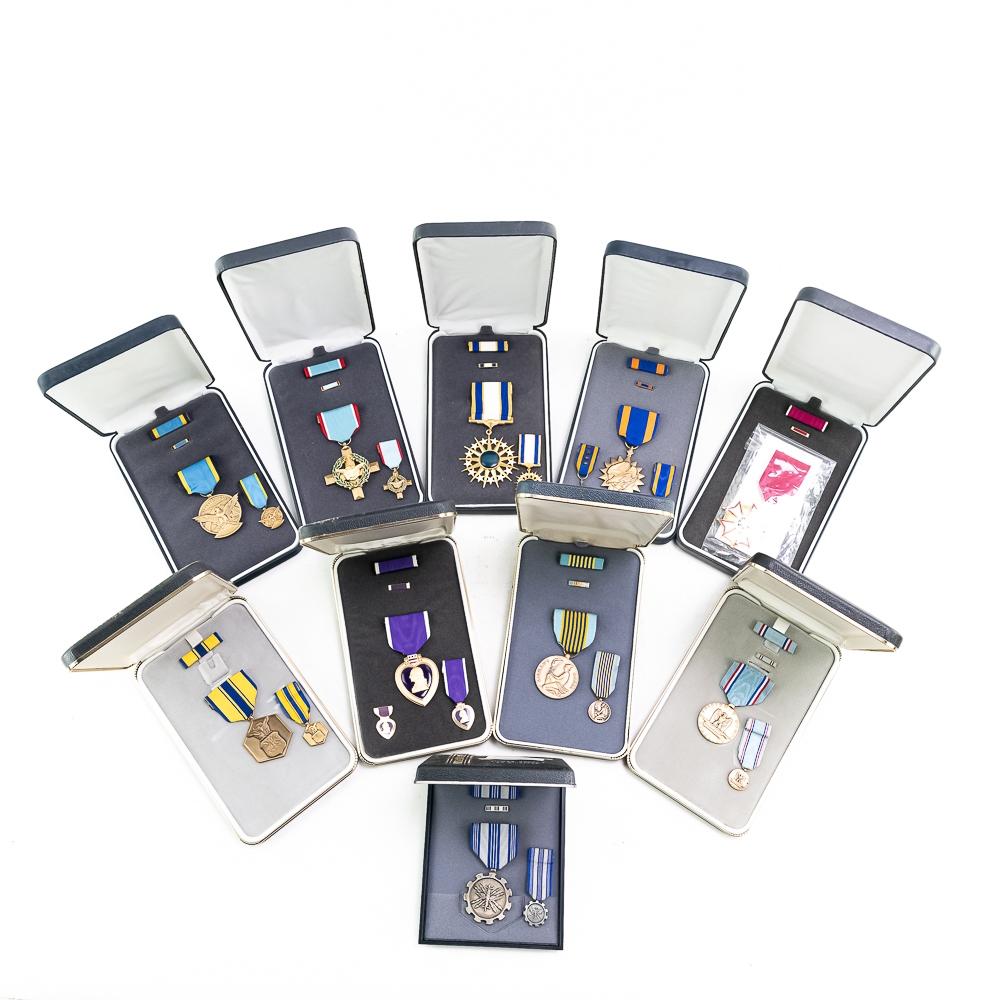 US Air Force Cased Medal Lot-DSC DSM Purple Heart