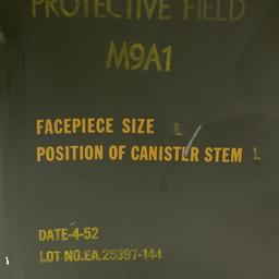 Korean War Era US M9 M9A1 Gas Mask In Sealed Can