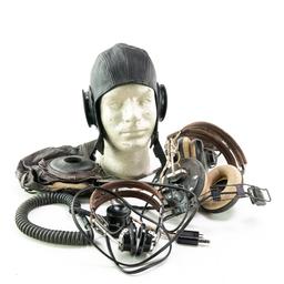 WWII USAAF Navy Flight Helmet & Avionics Lot