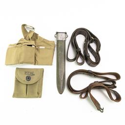 WWII US M1 Rifle Accessory Lot-Sling, M1 Carbine
