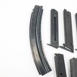 Multiple Small Pistol & .22cal Magazines