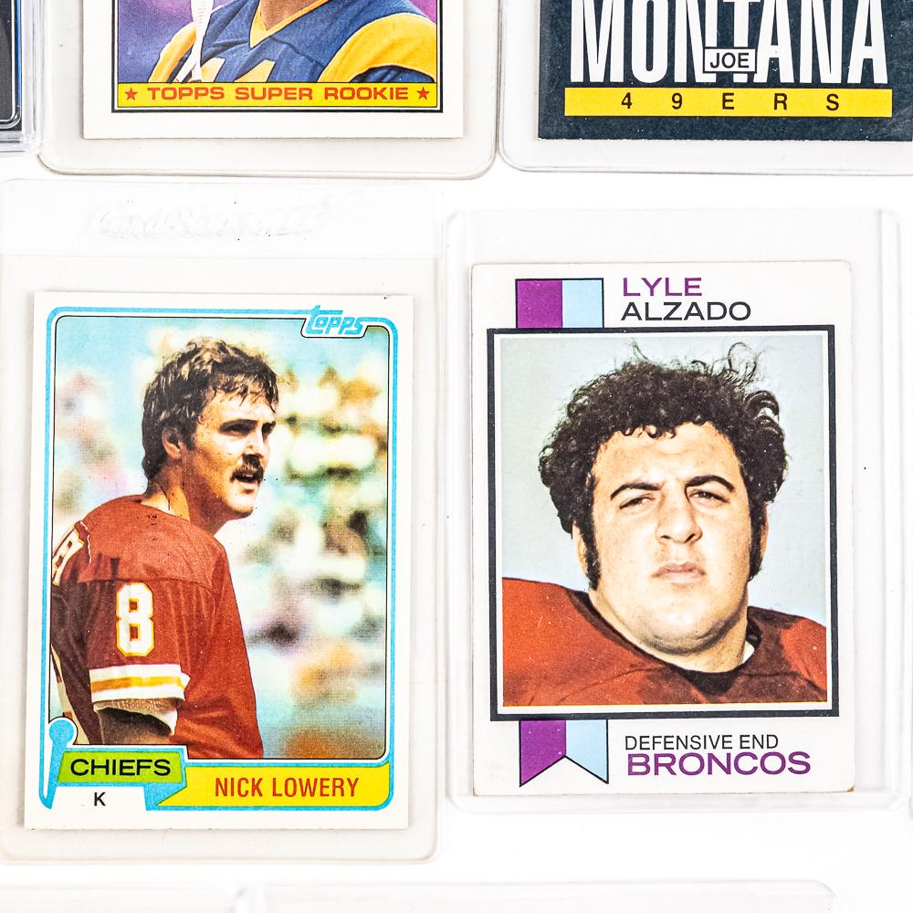 84 Topps Elway SGC 7 84 Topps Payton SGC 8 Warner+