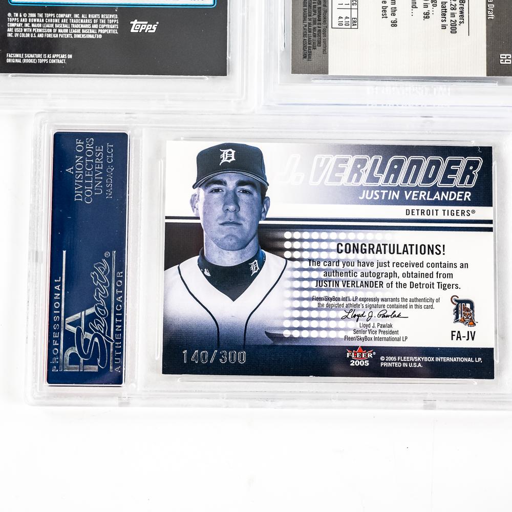 2005 Fleer Justin Verlander AUTO PSA 9 & More