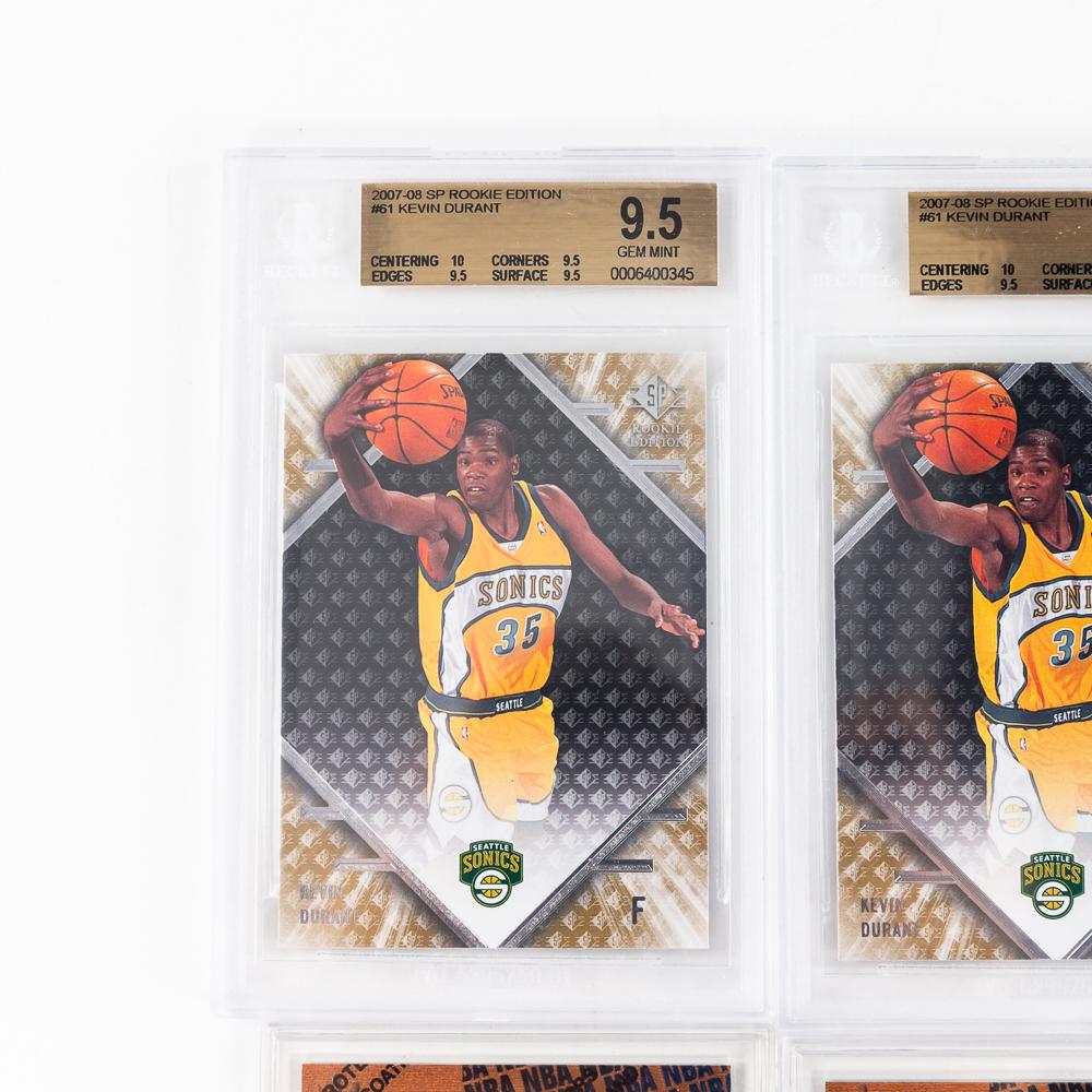(4) 07-08 Kevin Durant SP & Refractor Beckett 9.5+